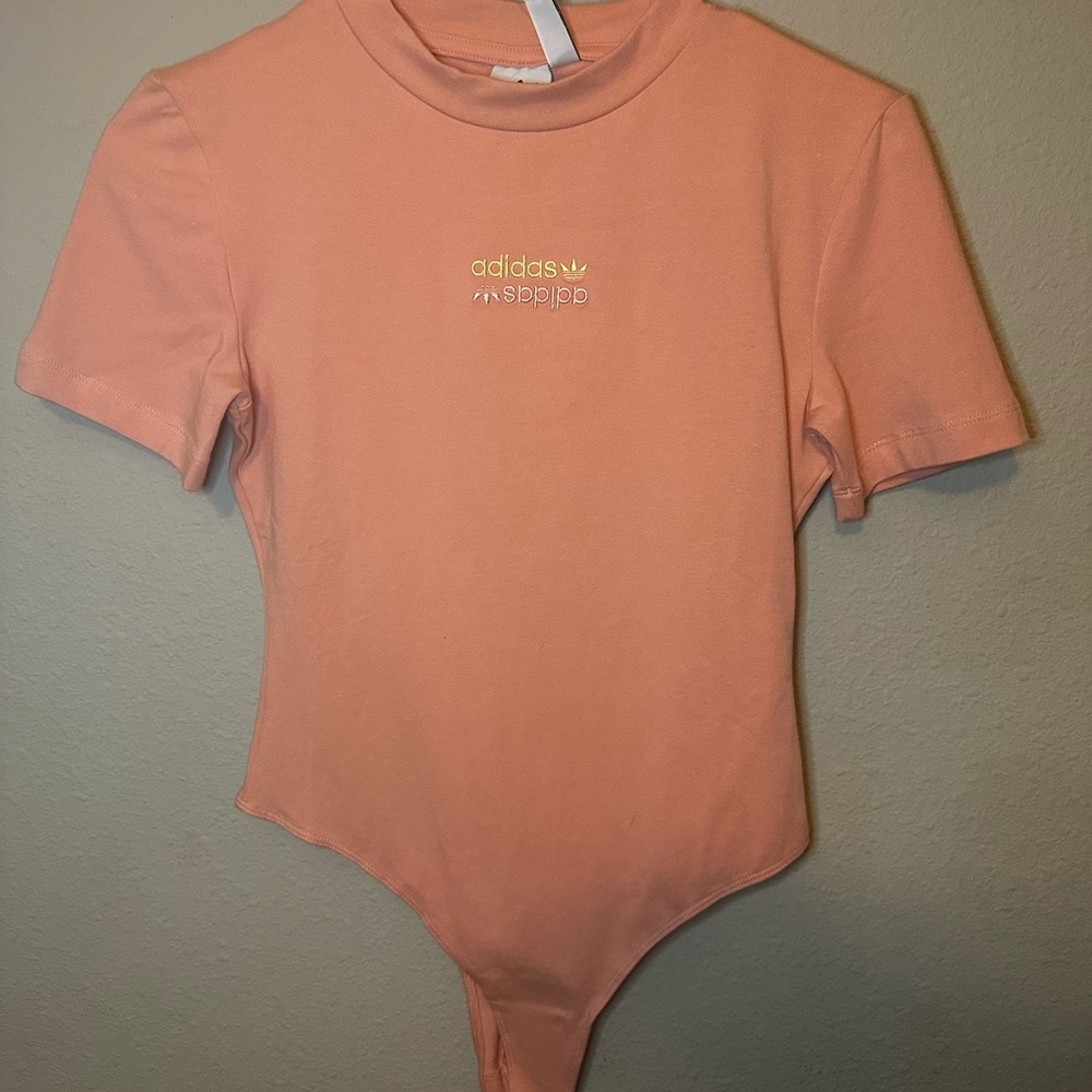New with tags never worn adidas pink bodysuit size small